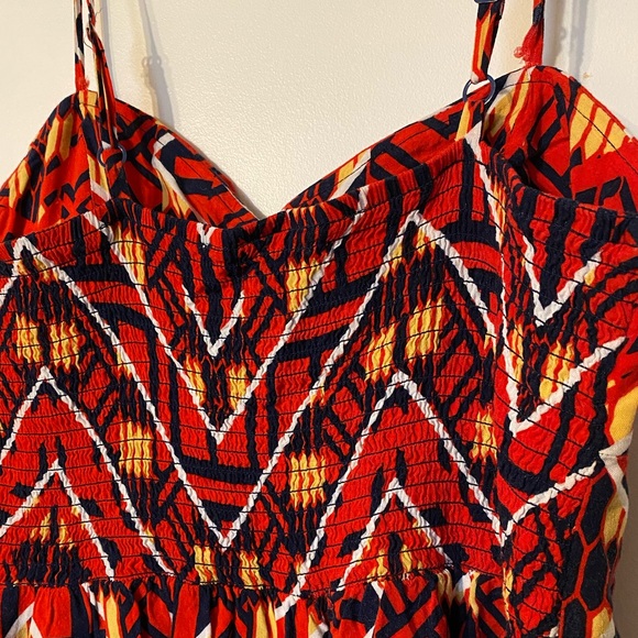 Red Streetwear Society Geometric Print Dress - Picture 3 of 3